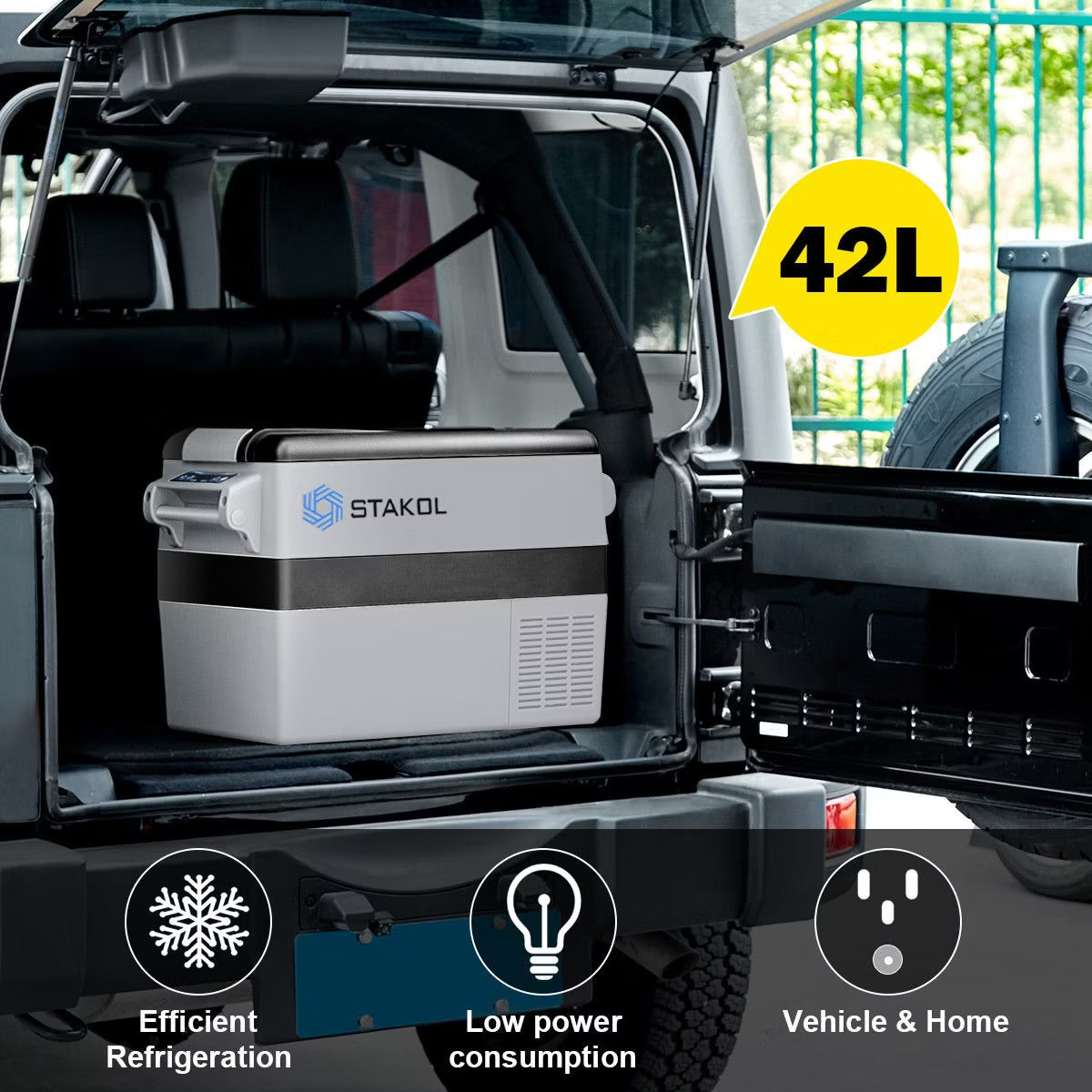 44 Quarts Portable Electric Car Cooler Refrigerator/Freezer Compressor for RVs Camping