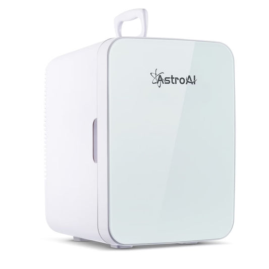 AstroAI Mini Fridge,15 Can 10 Liter Mini Refrigerator Cooler Warmer, AC/DC Thermoelectric Skincare Fridge for Beverage, Bedroom