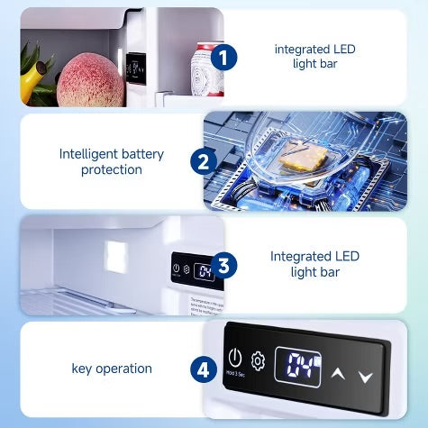 110L RV Portable Refrigerator and Freezer,Dual Modes Fast Cooling Compressor Fridge with Anti-Shock & Shake,Mini Car Fridge for Camping,Trips,Travel