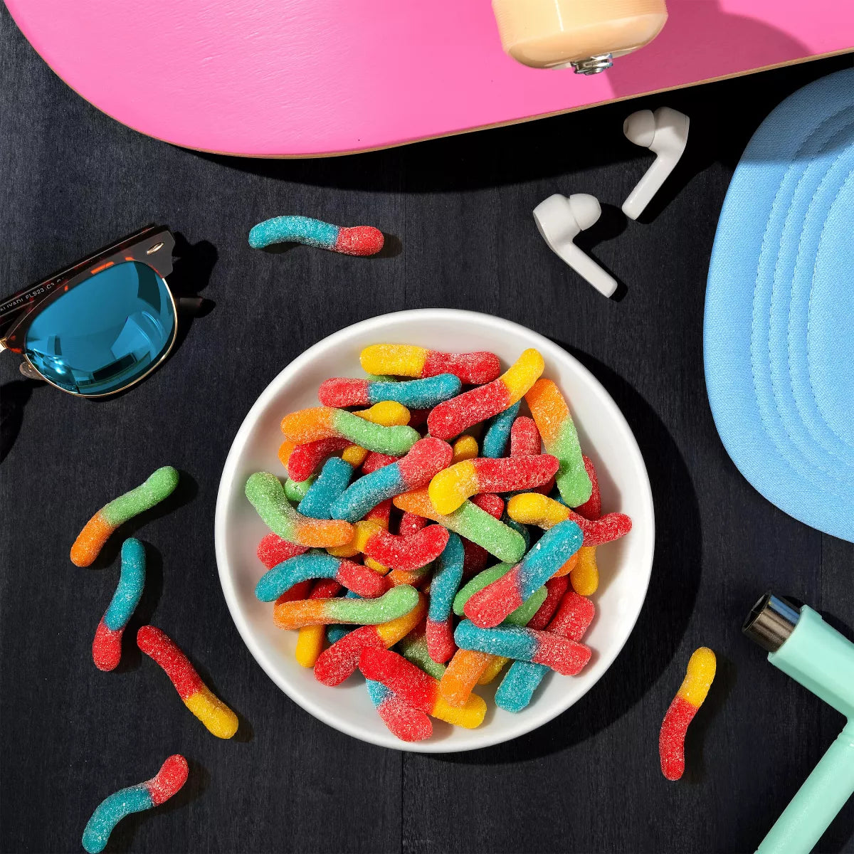 Trolli Sour Brite Candy Crawlers Gummi Worms – 28.8oz