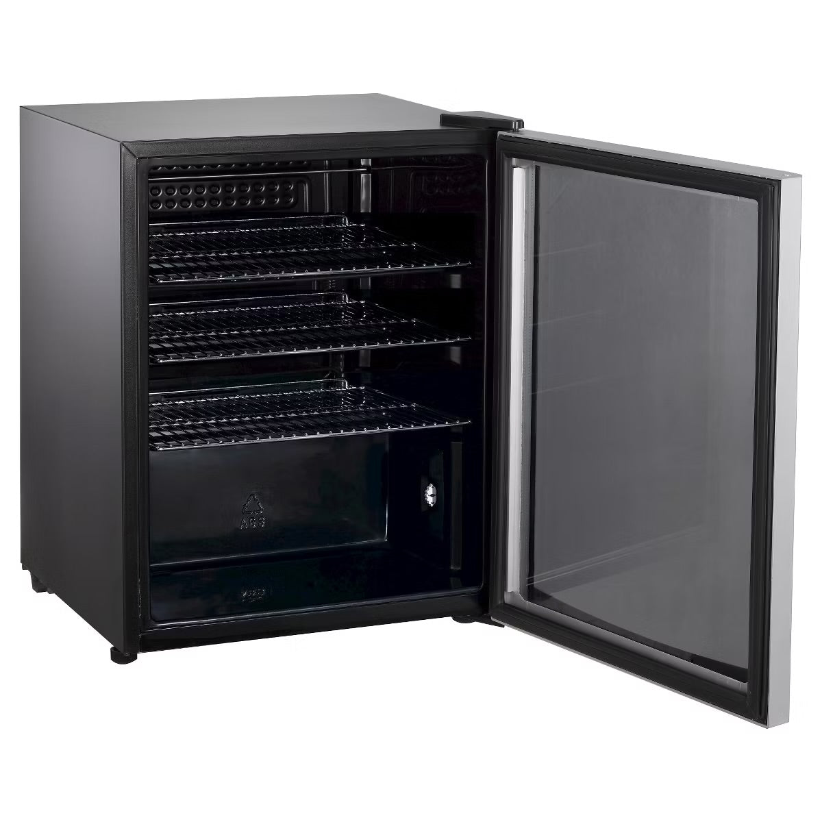Whirlpool 2.7 cu ft Mini Refrigerator Beverage Center - Stainless Steel - WHB27S: Drink Fridge, 81 Cans, Glass Door
