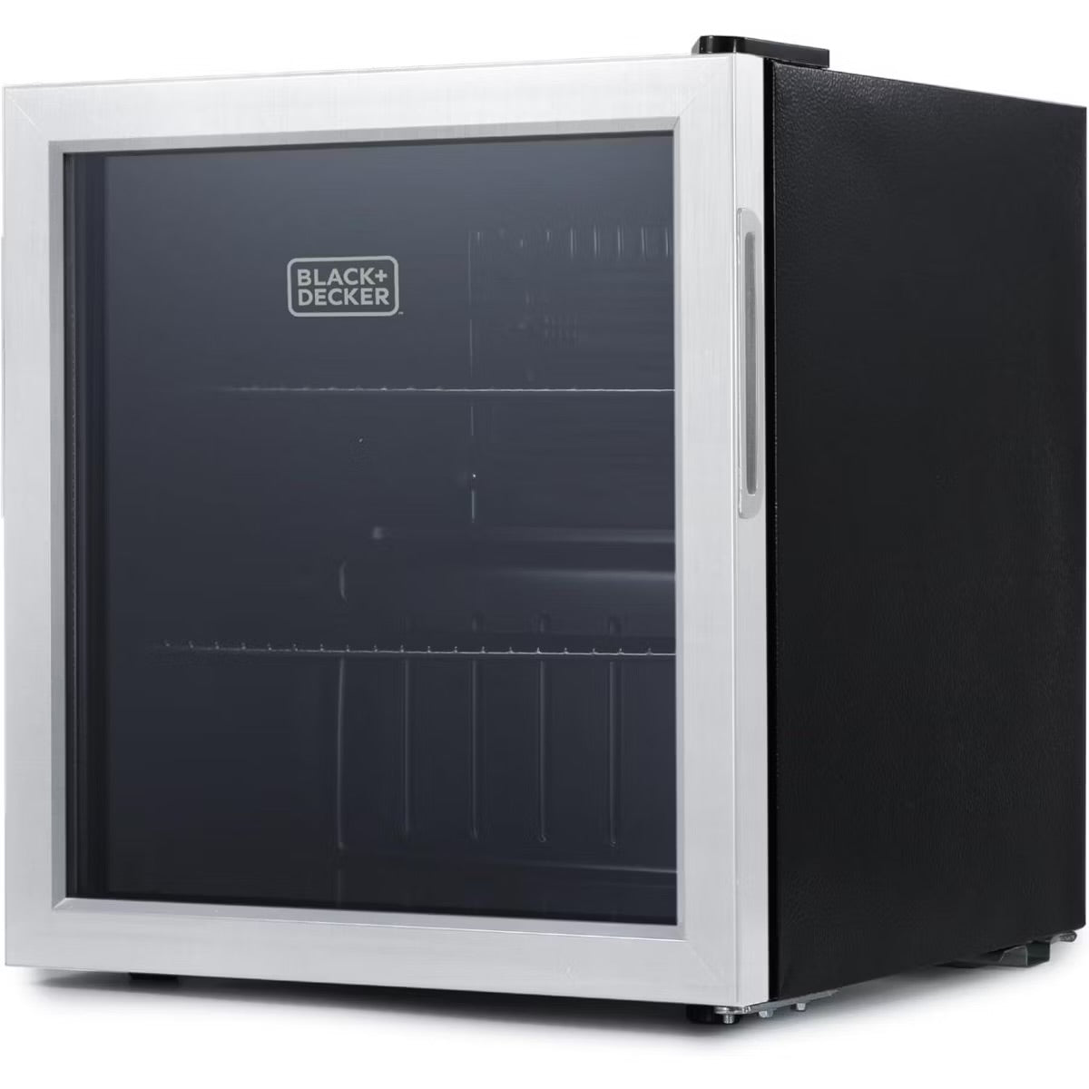 BLACK+DECKER 1.7 Cu. Ft. Beverage Cooler with Double Pane Glass Door, Drink Fridge & Beverage Refrigerator with 63-Can Capacity
