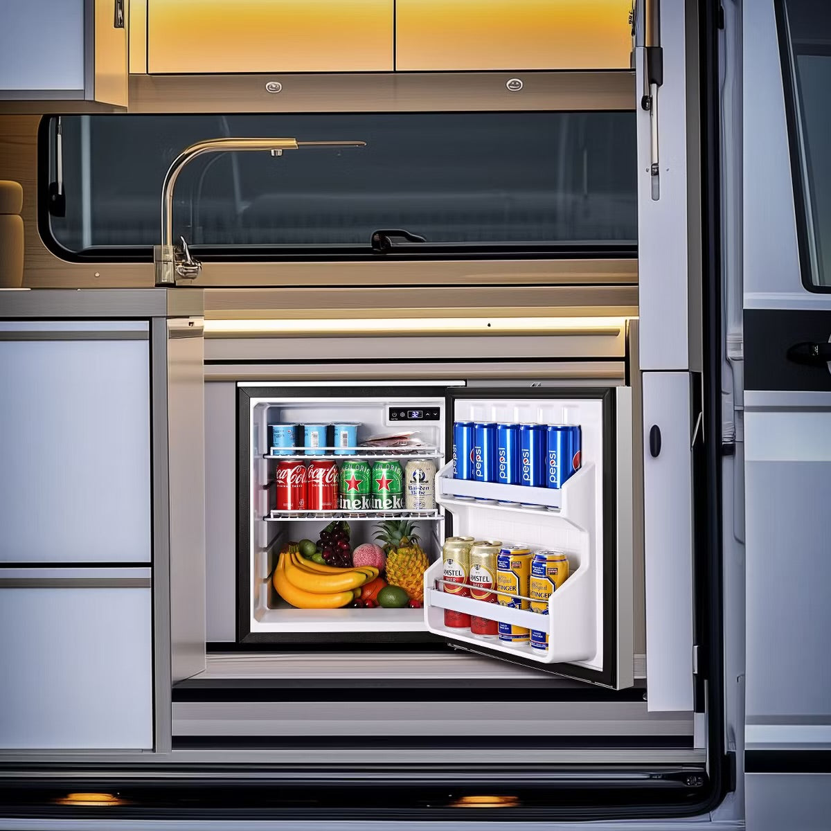 110L RV Portable Refrigerator and Freezer,Dual Modes Fast Cooling Compressor Fridge with Anti-Shock & Shake,Mini Car Fridge for Camping,Trips,Travel