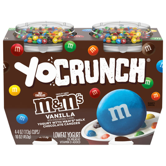 YoCrunch Low Fat M&M's Vanilla Yogurt Cup - 4 ct