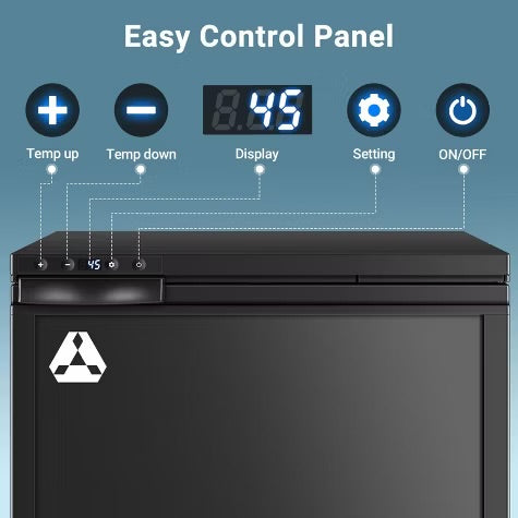 65L RV Refrigerator, 12 Volt Dual Zone Fridge and Freezer, WIFI APP Control Portable Fridge with Door Lock,3 levels (H/M/L) of battery protection