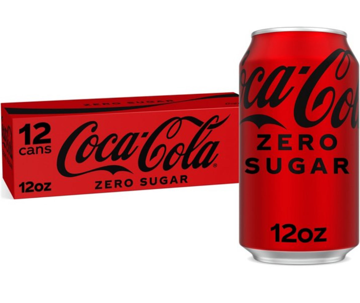 Coca Cola Zero Sugar Soda - 12pk/12fl oz Cans