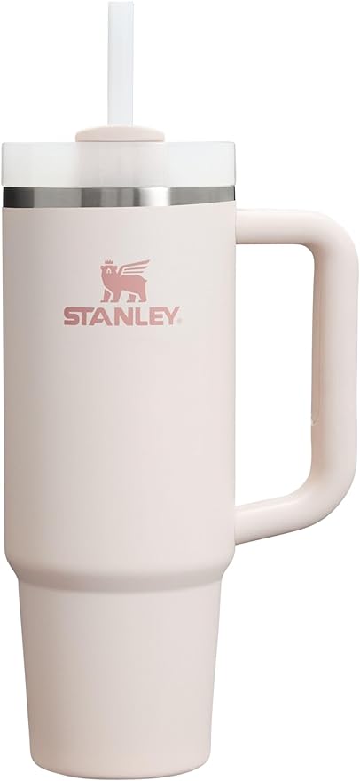 Stanley Quencher H2.0 FlowState Stainless Steel Vacuum Insulated Tumbler with Lid and Straw for Water, Iced Tea or Coffee Rose Quartz 2.0