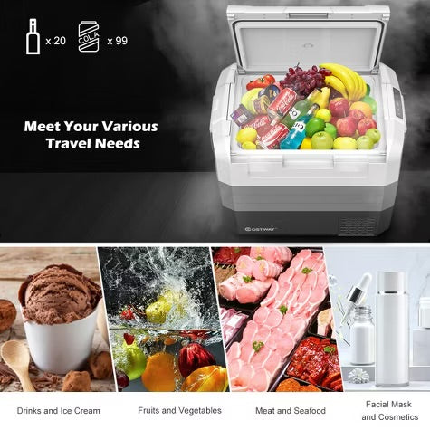 Costway 70 Quart Portable Electric Car Cooler Refrigerator Compressor Freezer for RVs Camping