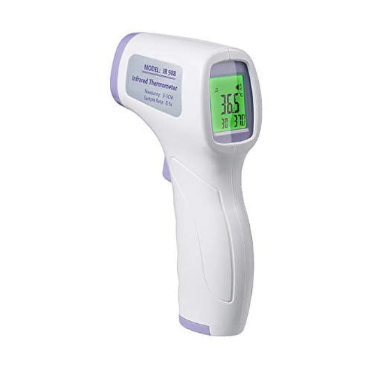 Thermomètre infrarouge numérique sans contact avec écran LCD tricolore pour adultes et bébés, température du front, des oreilles et du corps, alarme de fièvre et fonction mémoire