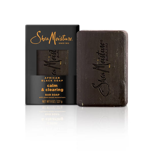 SheaMoisture Calm & Clearing Bar Soap - African Black Soap - 8oz