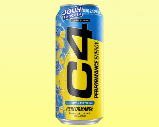 C4 Energy Zero Sugar Jolly Rancher Blue Raspberry 16oz Can