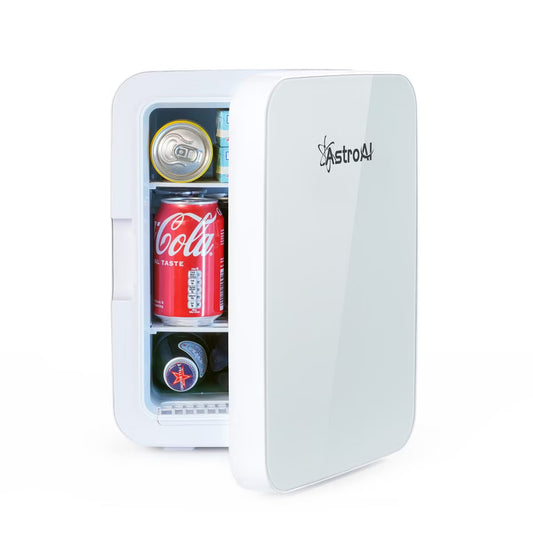 AstroAI Mini Fridge,15 Can 10 Liter Mini Refrigerator Cooler Warmer, AC/DC Thermoelectric Skincare Fridge for Beverage, Bedroom