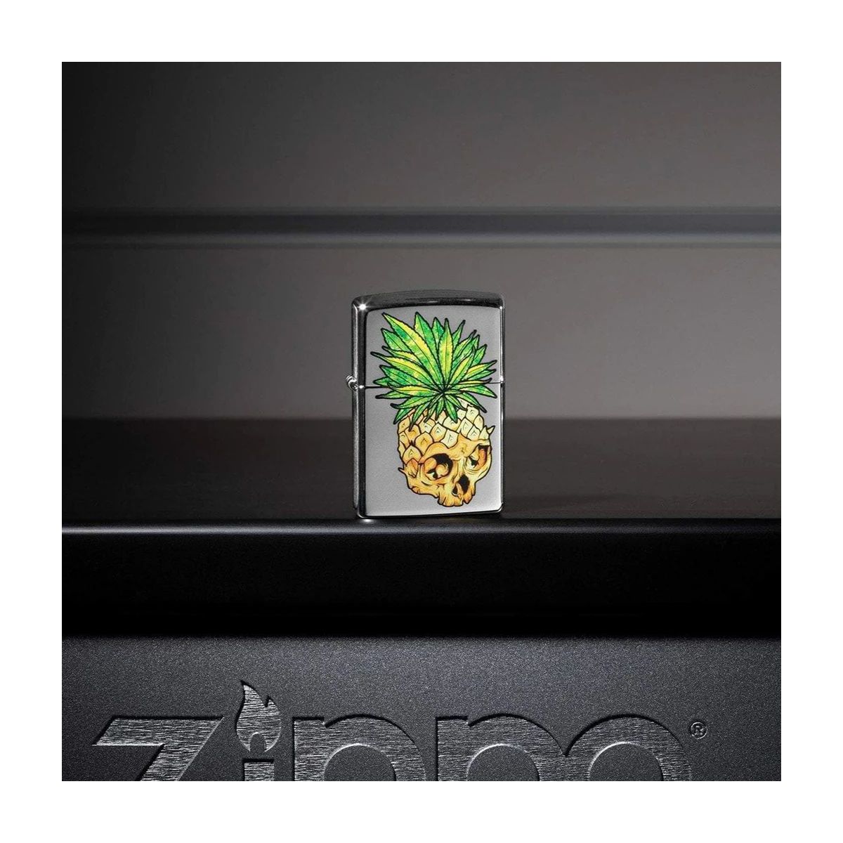 Zippo Leaf Skull Pineapple Design Windproof Lighter