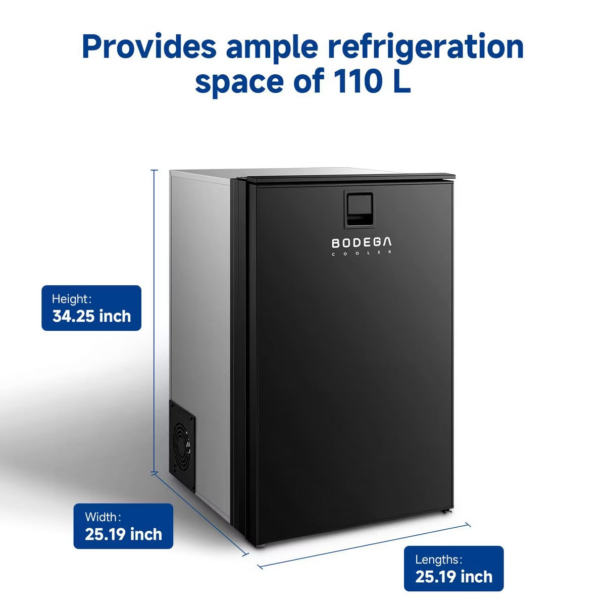 110L RV Portable Refrigerator and Freezer,Dual Modes Fast Cooling Compressor Fridge with Anti-Shock & Shake,Mini Car Fridge for Camping,Trips,Travel