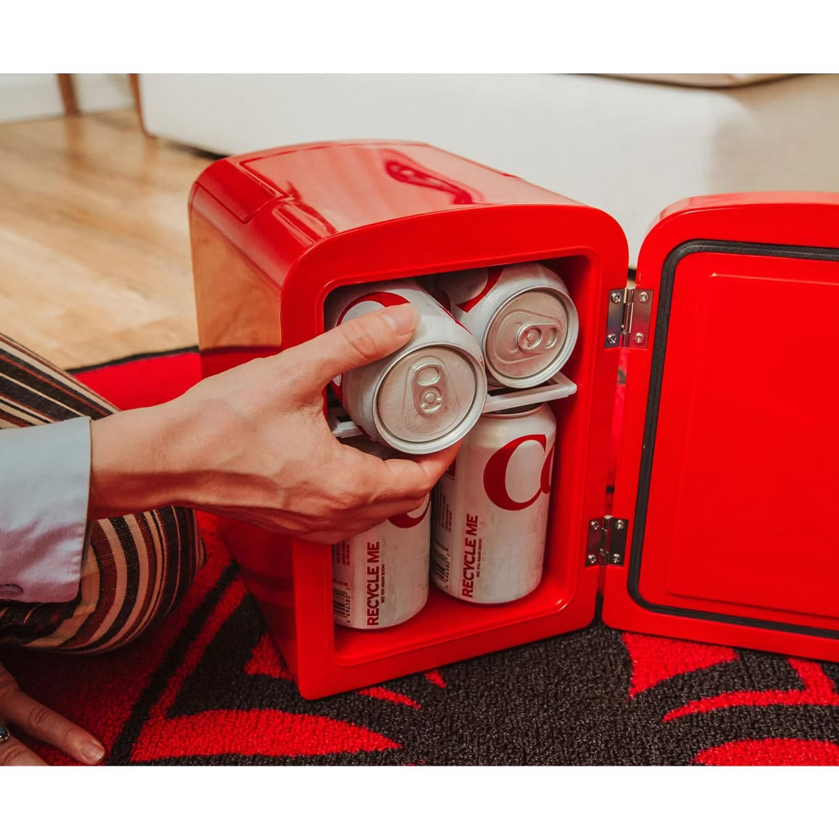 Ukonic Marvel Spider-Man 4-Liter Mini Fridge Thermoelectric Cooler | Holds 6 Cans