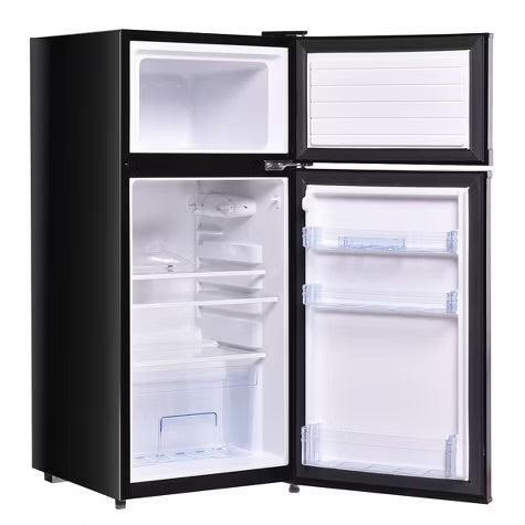 Costway 2 Doors 3.4 cu ft. Unit Compact Mini Refrigerator Freezer Cooler