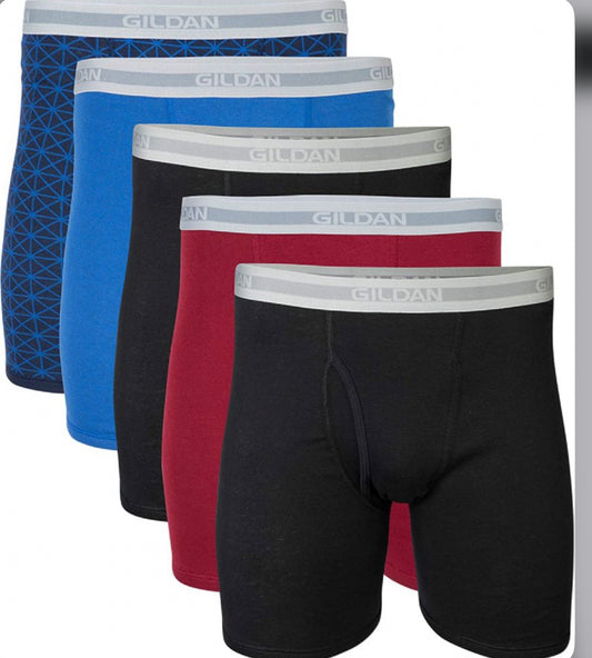 Gildan Boxer Briefs, Assorted Sizes And Colors 5 packs