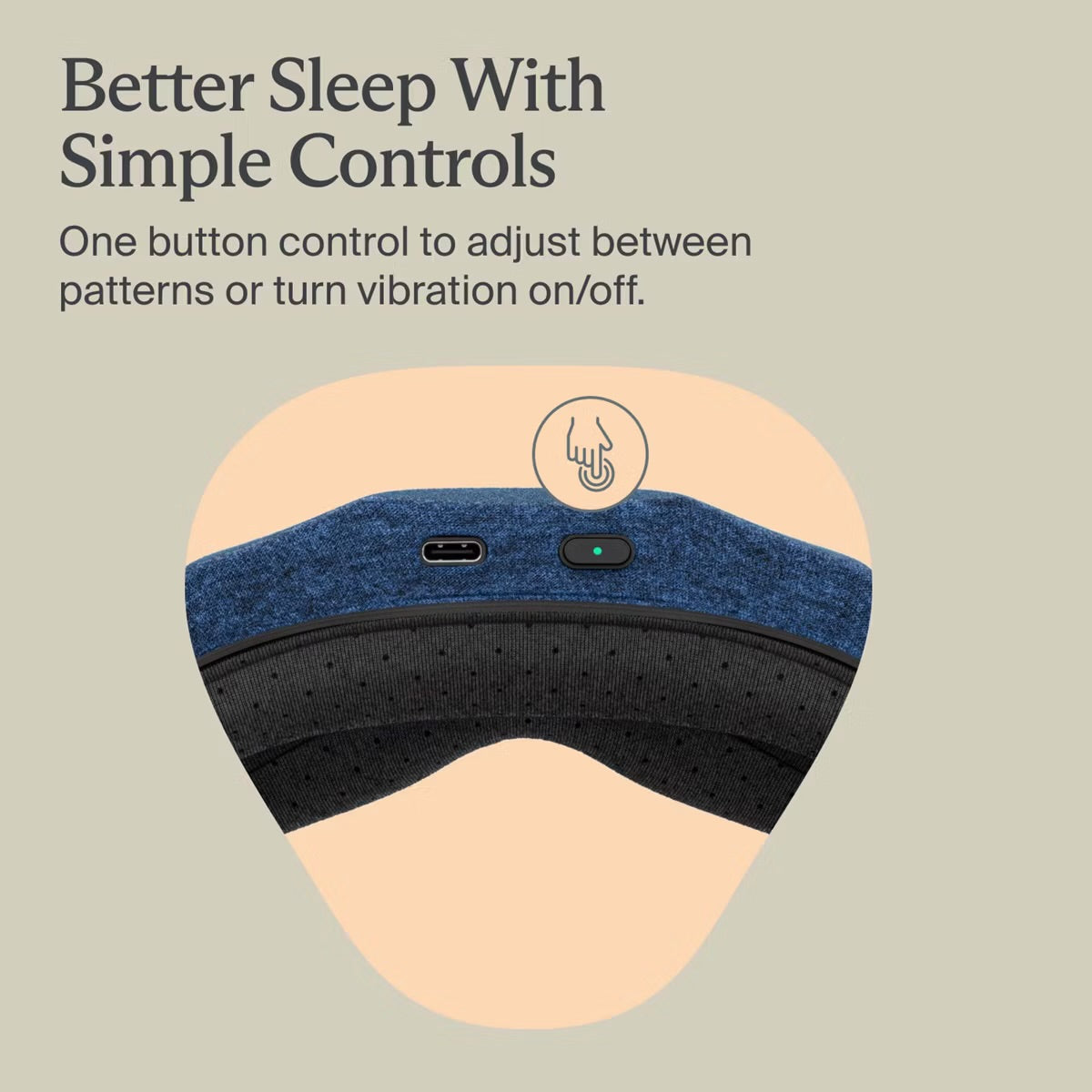 Therabody SleepMask Blackout Eye Mask with Vibration Therapy
