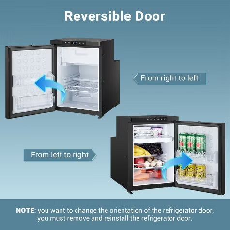 45L RV Refrigerator,APP Control,Refrigeration range (-4℉-46℉),3 levels((H/M/L)) of battery protection, mini fridge for camping, picnics, road trips