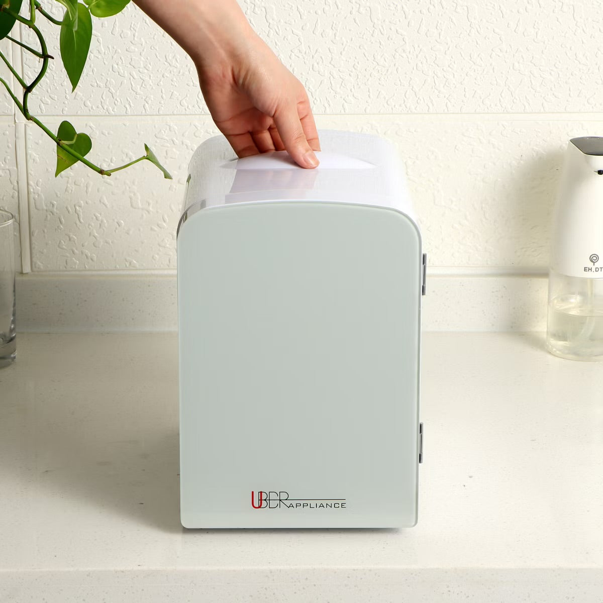 Uber Appliance Personal and Portable Mini Fridge with dry erase board and markers