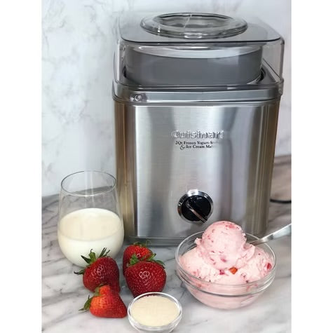 Cuisinart Pure Indulgence 2qt Frozen Yogurt-Sorbet & Ice Cream Maker - Chrome - ICE-30BCP1: BPA-Free, 25 Min Cycle