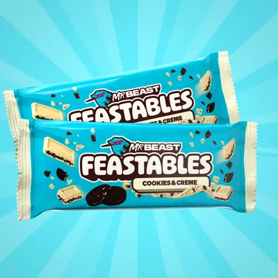 Feastables MrBeast Cookies and Cream Chocolate Bar - 60g