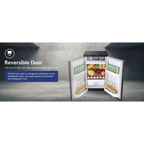 83L RV Refrigerator,Refrigeration range (-4℉-46℉),3 levels((H/M/L)) of battery protection, mini fridge for camping,APP Control, picnics, road trips