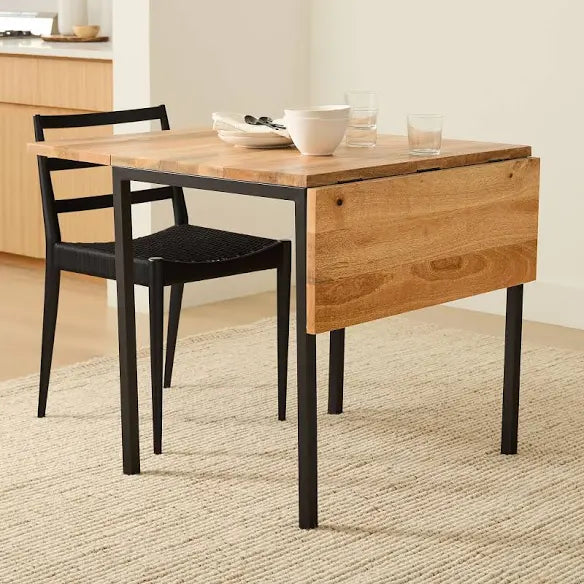West Elm Box Frame Drop Leaf Extendable Dining Table