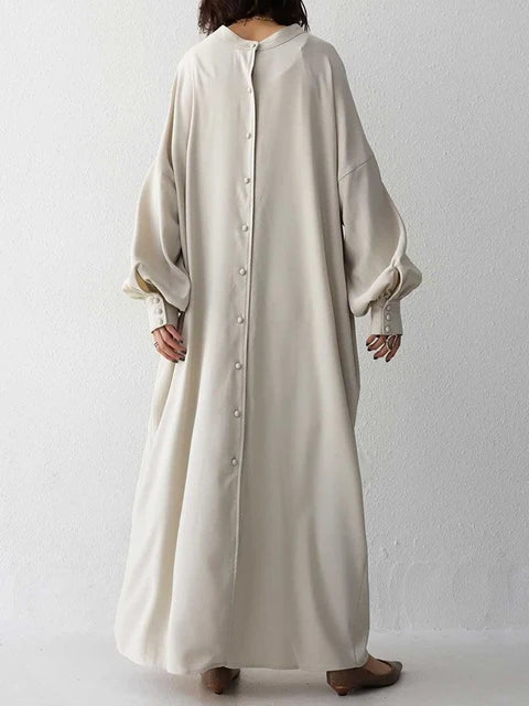 Robe à simple boutonnage et manches lanternes pour femme, élégante, tendance, tendance, automne-hiver, nouveauté