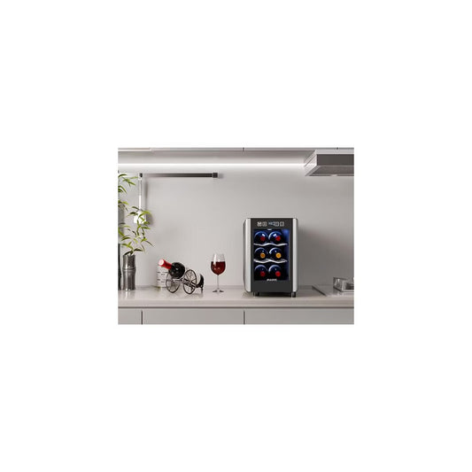 Famapy 6 - Bottle Wine Cooler Refrigerator,Mini Freestanding Wine Cellars for Summer,Countertop Wine Cooler with Digital Temperature Control