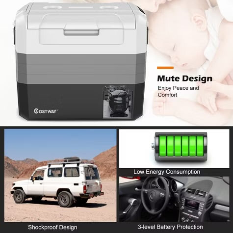 Costway 70 Quart Portable Electric Car Cooler Refrigerator Compressor Freezer for RVs Camping