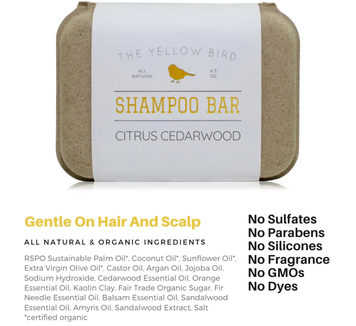 The yellow bird shampoos bars