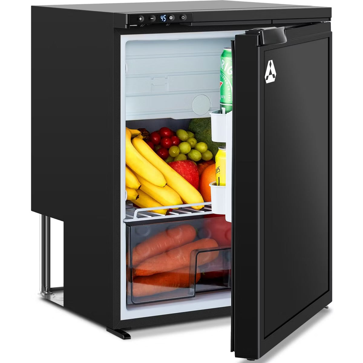 65L RV Refrigerator,APP Control,Refrigeration range (-4℉-46℉),3 levels((H/M/L)) of battery protection, mini fridge for camping, picnics, road trips