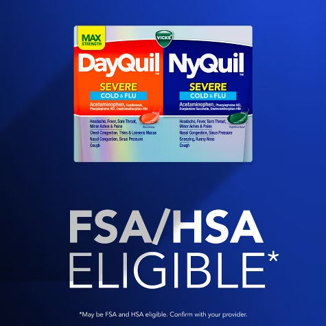 Vicks DayQuil & NyQuil Severe Cold & Flu Medicine Liquicaps - 24ct