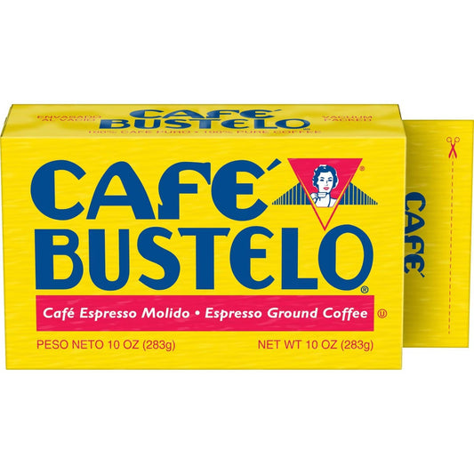 Cafe Bustelo 4 Pack/10oz each Espresso Dark Roast Ground Coffee Vacuum-Packed Brick