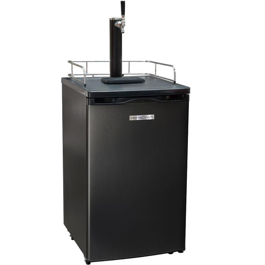 HomeCraft BK49BS 4.9 Cu. Ft. Full Size Kegorator Draft Dispenser, Black Stainless Steel