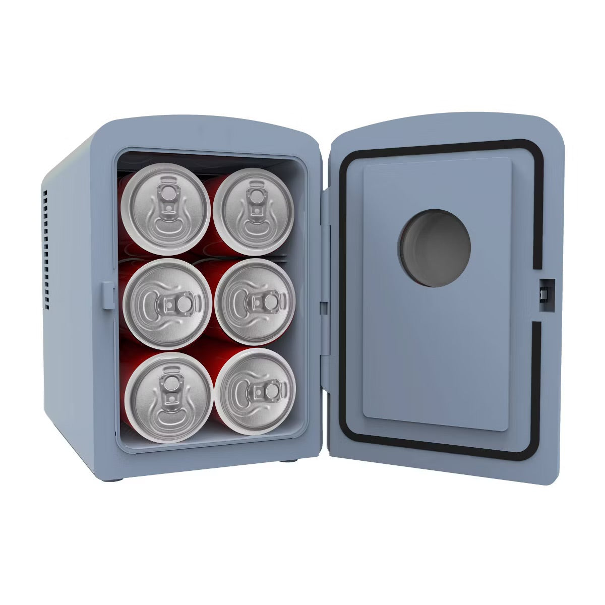 Frigidaire 9 Can Denim Retro Beverage Portable Mini Refrigerator
