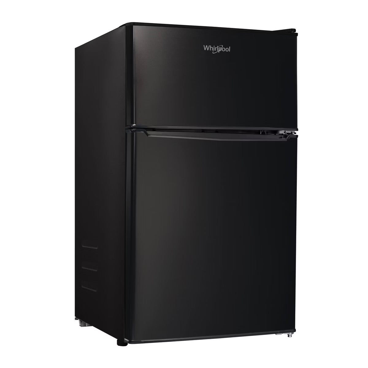 Whirlpool 3.1 Cu. Ft. Mini Refrigerator - Black WH31BKE: Dorm Fridge Freezer Combo, Energy Star, Reversible Door