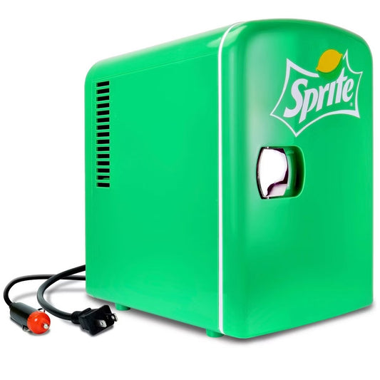 Coca-Cola Sprite 4L Cooler/Warmer 12V DC 110V AC Mini Fridge - Green: Portable Skincare Refrigerator, Thermoelectric