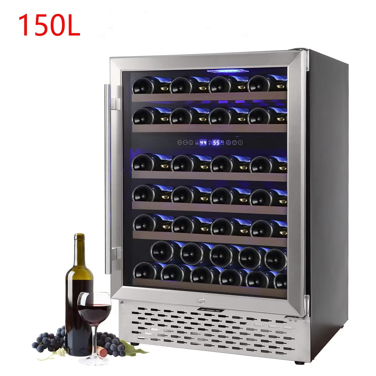 Wine Cooler Refrigerator 2 Zone Glass Door Fridge Touch Control
