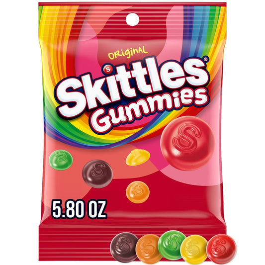 Skittles Original Gummies Candy Peg - 5.8oz