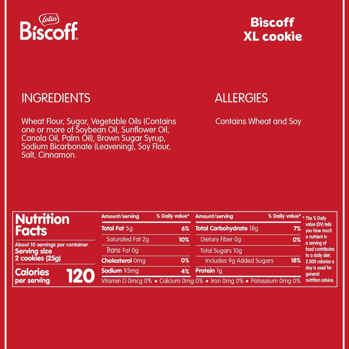 Biscoff Lotus Cookies Airline Size XL - 8.8oz