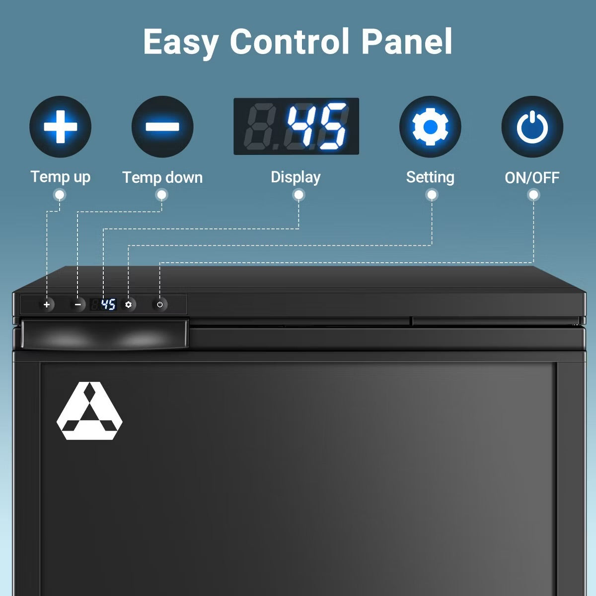 65L RV Refrigerator,APP Control,Refrigeration range (-4℉-46℉),3 levels((H/M/L)) of battery protection, mini fridge for camping, picnics, road trips