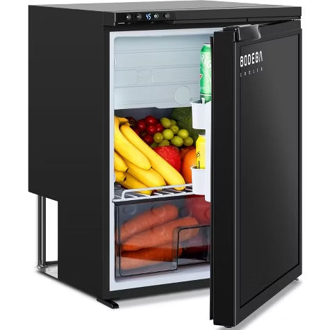 65L RV Refrigerator, 12 Volt Dual Zone Fridge and Freezer, WIFI APP Control Portable Fridge with Door Lock,3 levels (H/M/L) of battery protection
