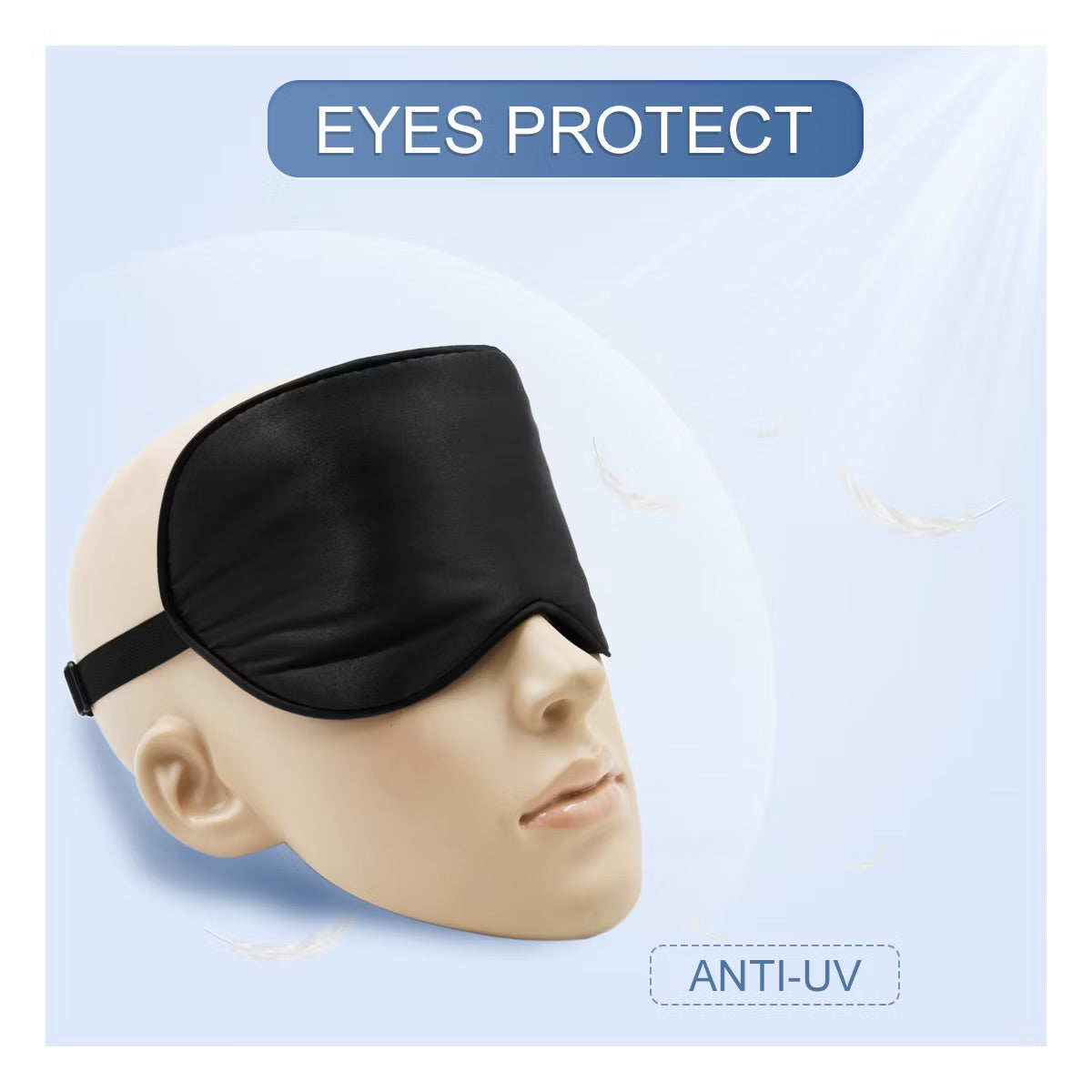 Unique Bargains Soft Silk Travel Eyes Pad Sleeping Eye Shade Cover Blindfold Eye Masks 1Pc
