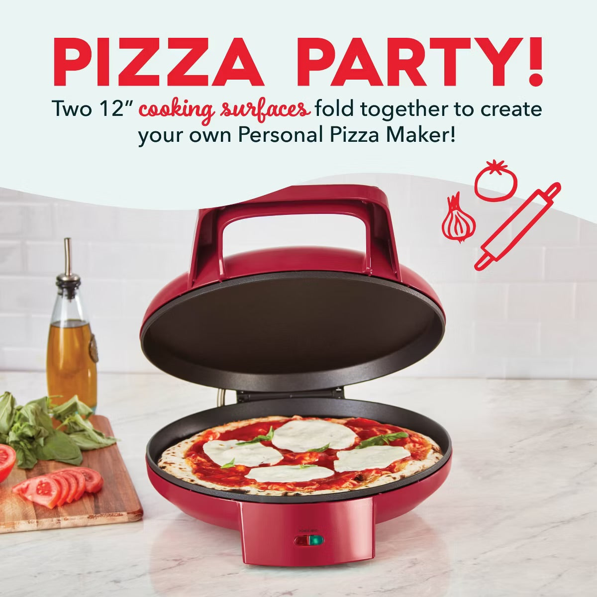 Dash 12" Pizza Maker and 180 Griddle