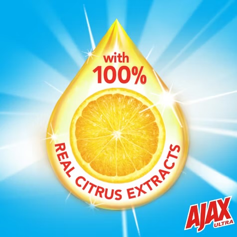 Ajax Lemon Ultra Super Degreaser Dishwashing Liquid Dish Soap