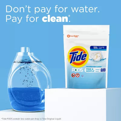 Tide Pods HE Compatible Laundry Detergent Pacs - Free & Gentle