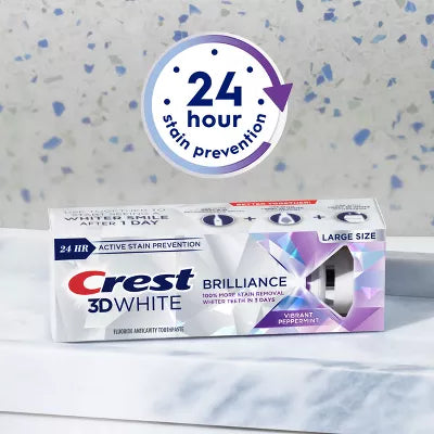 Crest 3D White Brilliance Vibrant Toothpaste - Peppermint - 4.6oz/2pk