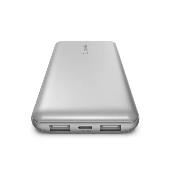 Belkin 10000mAh Power Bank 15W USB-A + USB-C - Silver